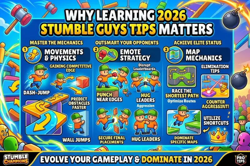 why learning stumble guys tips and tricks 2026 matters